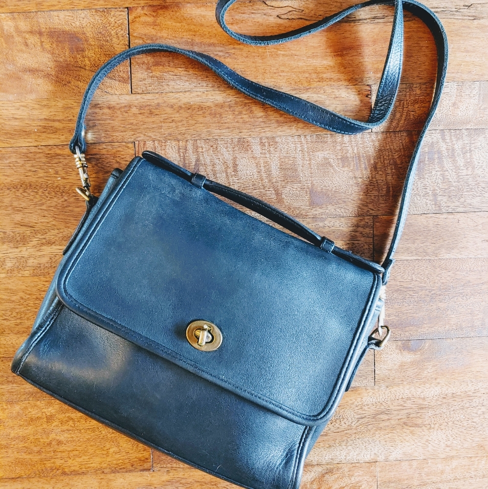 **SOLD** Black vintage Coach crossbody purse